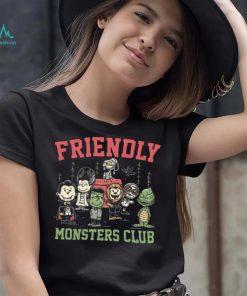 The Universal Monsters X Peanuts Friendly Monsters Club shirt