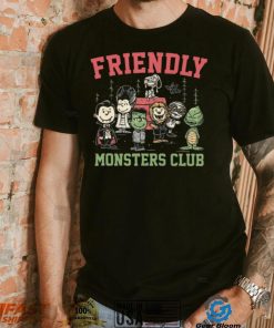 The Universal Monsters X Peanuts Friendly Monsters Club shirt