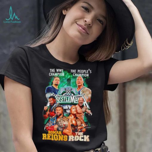 The WWE Champion Roman Reigns and The People’s Champion The Rock shirt