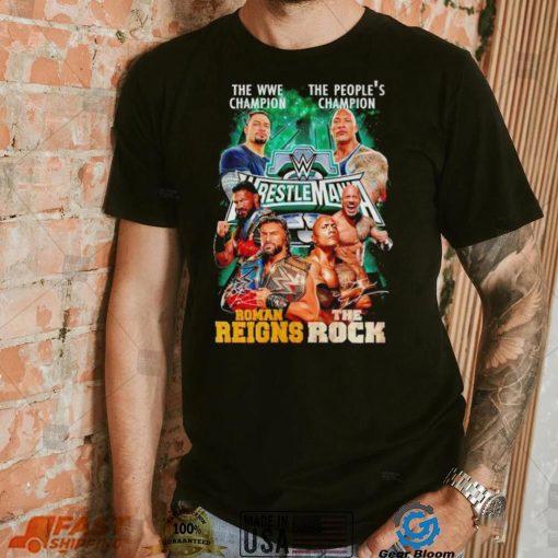 The WWE Champion Roman Reigns and The People’s Champion The Rock shirt