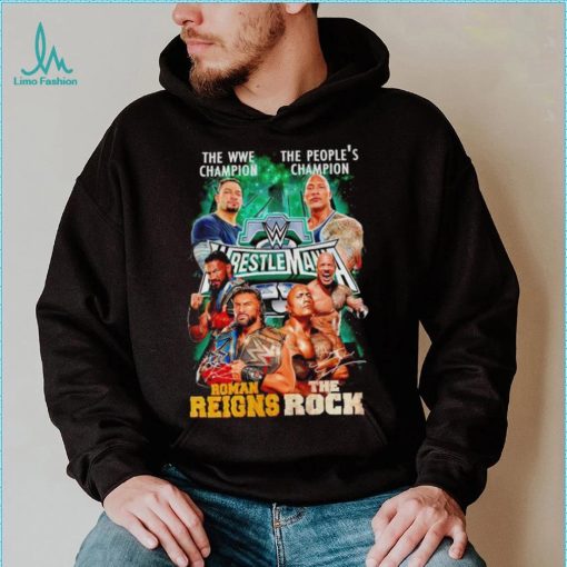 The WWE Champion Roman Reigns and The People’s Champion The Rock shirt