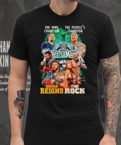 The WWE Champion Roman Reigns and The People’s Champion The Rock shirt