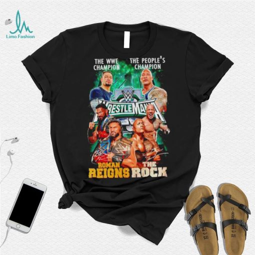 The WWE Champion Roman Reigns and The People’s Champion The Rock shirt