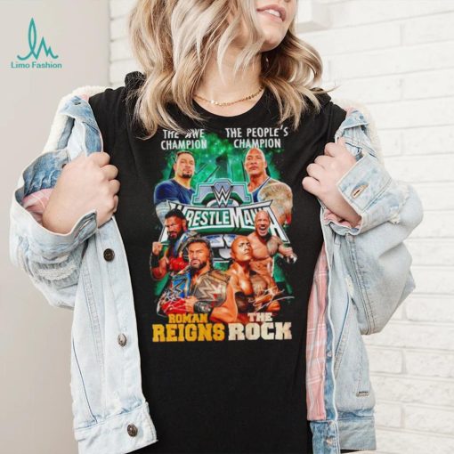 The WWE Champion Roman Reigns and The People’s Champion The Rock shirt