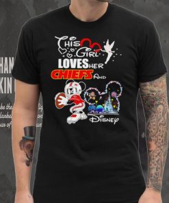 This girl loves her Chiefs and Disney Mickey Mouse player shirt