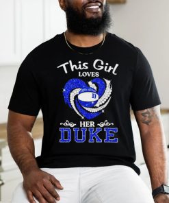 This girl loves her Duke Blue Devils basketball diamonds heart shirt