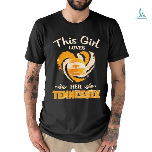 This girl loves her Tennessee Volunteers basketball diamonds heart shirt