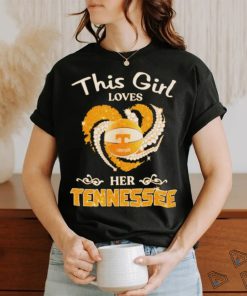 This girl loves her Tennessee Volunteers basketball diamonds heart shirt