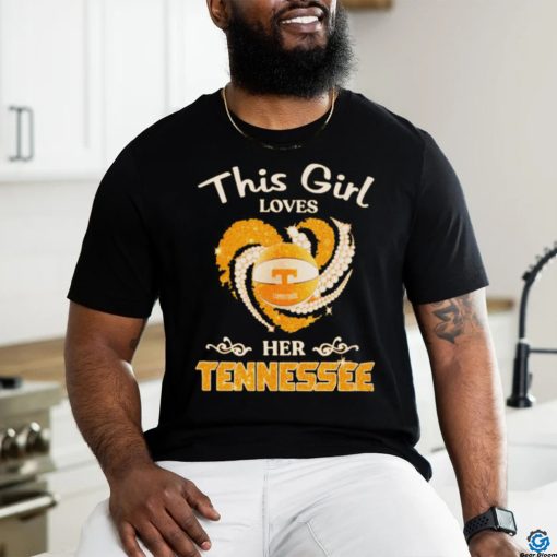 This girl loves her Tennessee Volunteers basketball diamonds heart shirt