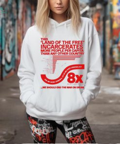 This land of the free incarcerates more people per capita than any other country we should end the war on drugs shirt
