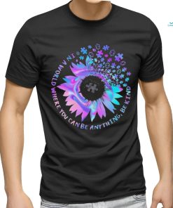 Tie Dye Be Kind Autism Awareness Kindness Sunflower Puzzle Shirt