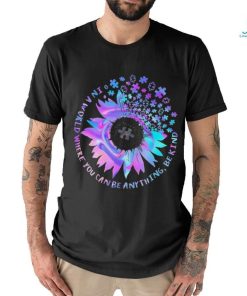 Tie Dye Be Kind Autism Awareness Kindness Sunflower Puzzle Shirt