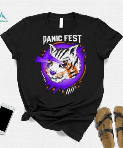 Tiger laser eyes panic fest shirt