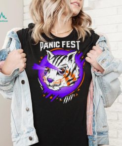 Tiger laser eyes panic fest shirt