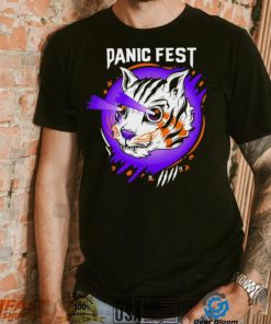 Tiger laser eyes panic fest shirt