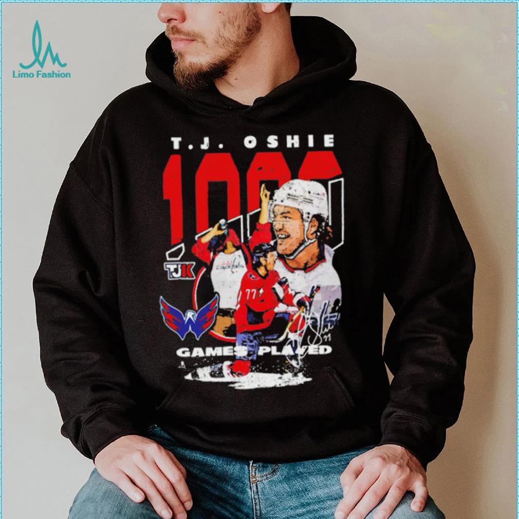 Tj Oshie Washington Capitals 1000 games played shirt Tj Oshie Washington Capitals 1000 games played shirt