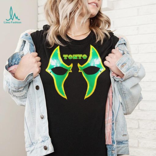 Tonto professional wrestler mask logo shirt