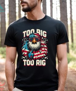 Too Big Too Rig American Eagle wearing sunglasses Usa Flag Election 2024 T Shirt