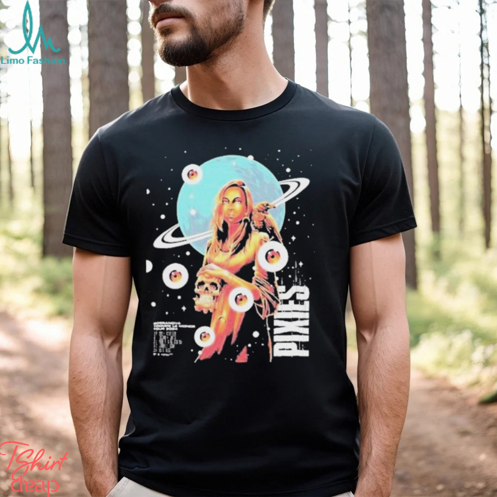 Top Pixies Bossanova X Trompe Le Monde March Tour 2024 Official Golden Poster T shirt Top Pixies Bossanova X Trompe Le Monde March Tour 2024 Official Golden Poster T shirt