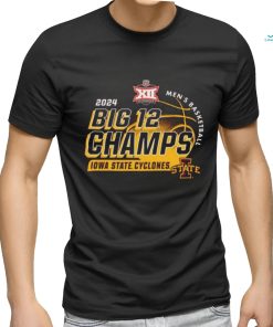 Top iowa state cyclones blue 84 2024 big 12 men’s basketball conference tournament champions locker room shirt