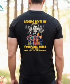 Toriyama Akira 1955 2024 Legends Never Die Thank You For The Memories Signatures Shirt