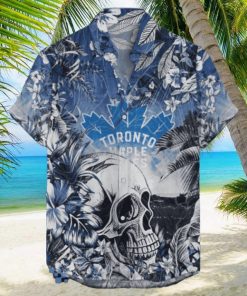 Toronto Maple Leafs NHL Hawaiian Shirt Tropical Skull Design For Men Women