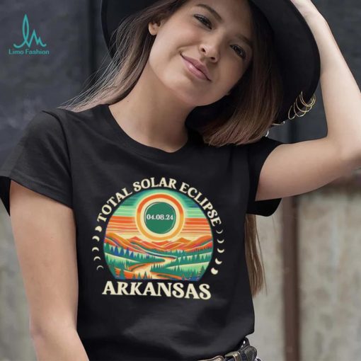 Total Solar Eclipse Arkansas 2024 retro shirt