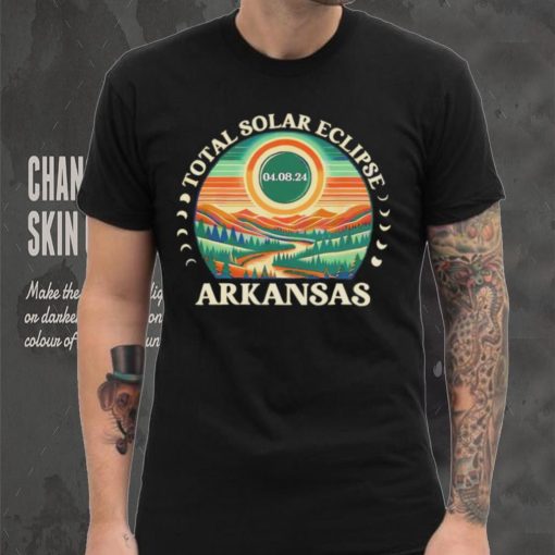 Total Solar Eclipse Arkansas 2024 retro shirt