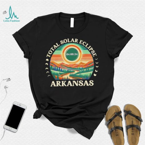 Total Solar Eclipse Arkansas 2024 retro shirt