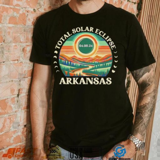 Total Solar Eclipse Arkansas 2024 retro shirt