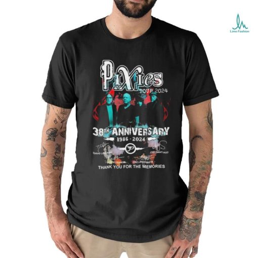 Tour 2024 Pixies 38th Anniversary 1986 2024 Thak You For The Memories Signatures Shirt