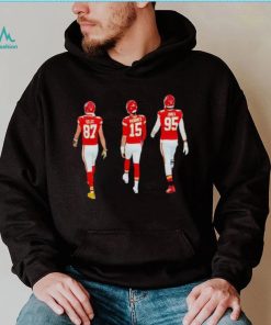 Travis Kelce Patrick Mahomes and Chris Jones walking shirt