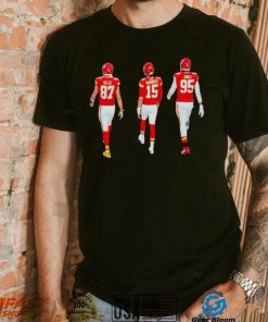 Travis Kelce Patrick Mahomes and Chris Jones walking shirt