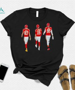 Travis Kelce Patrick Mahomes and Chris Jones walking shirt