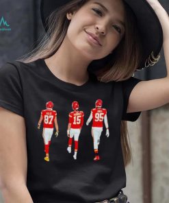 Travis Kelce Patrick Mahomes and Chris Jones walking shirt