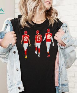 Travis Kelce Patrick Mahomes and Chris Jones walking shirt