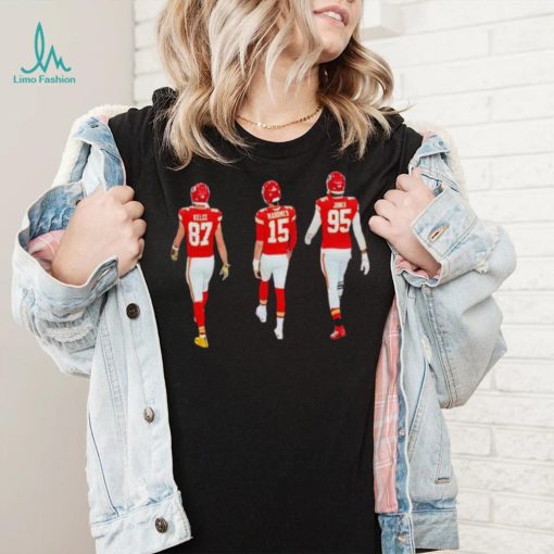 Travis Kelce Patrick Mahomes and Chris Jones walking shirt