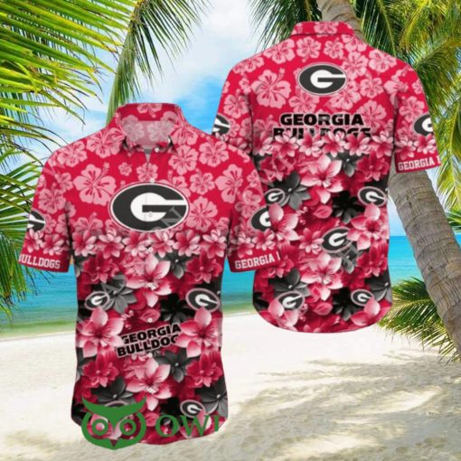 Trending Summer 2024 Georgia Bulldogs NCAA pink Flower Hawaiian Shirt