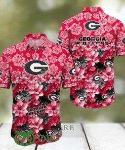 Trending Summer 2024 Georgia Bulldogs NCAA pink Flower Hawaiian Shirt