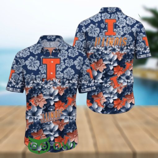 Trending Summer Illinois Fighting Illini NCAA3 Hawaiian Shirt 2024