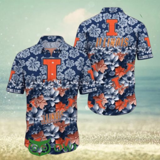 Trending Summer Illinois Fighting Illini NCAA3 Hawaiian Shirt 2024