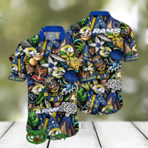 Trending Summer Los Angeles Rams NFL Flower Hawaiian Shirt