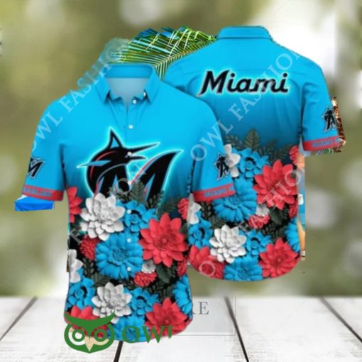 Trending Summer Miami Marlins MLB Flower Hawaiian Shirt