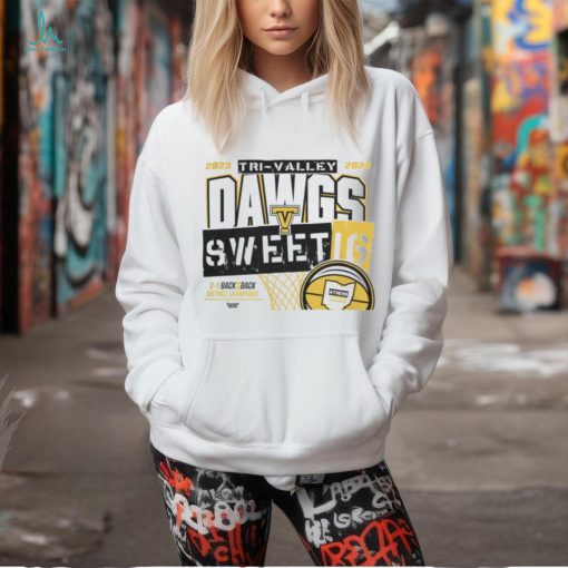 Tri Valley Basketball 2023 2024 Dawgs Sweet 16 Dii Back 2 Back District Champions Shirt
