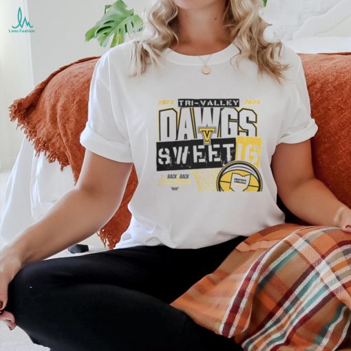 Tri Valley Basketball 2023 2024 Dawgs Sweet 16 Dii Back 2 Back District Champions Shirt
