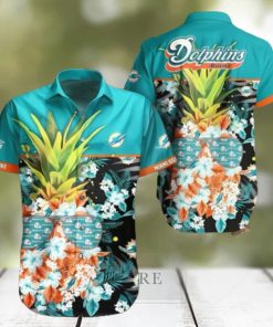 Tropical Flower Miami Dolphins Hawaiian Shirt Gift Aloha Shirt