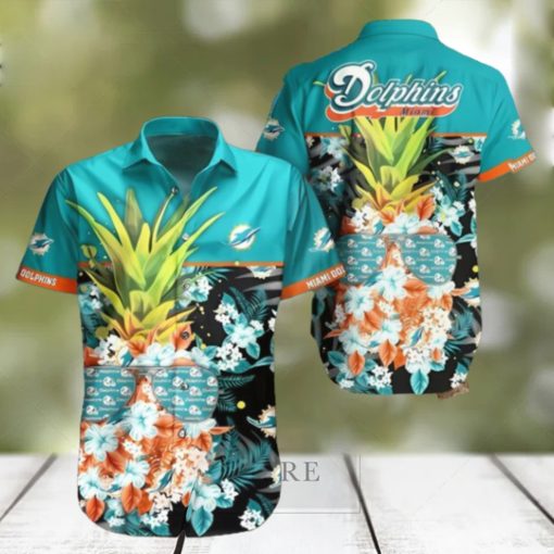 Tropical Flower Miami Dolphins Hawaiian Shirt Gift Aloha Shirt