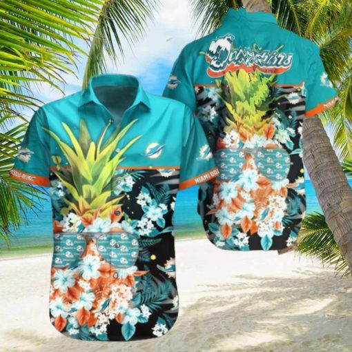 Tropical Flower Miami Dolphins Hawaiian Shirt Gift Aloha Shirt