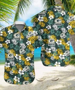 Tropical Hibiscus Floral Aloha Green Bay Packers Hawaiian Shirt