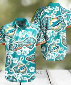 Tropical Hibiscus Flower Miami Dolphins NFL Hawaiian Shirt